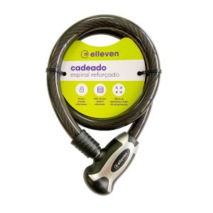 CADEADO ESPIRAL 15 X 0,80 MT C/ CHAVE - ELLEVEN - Imagem 1