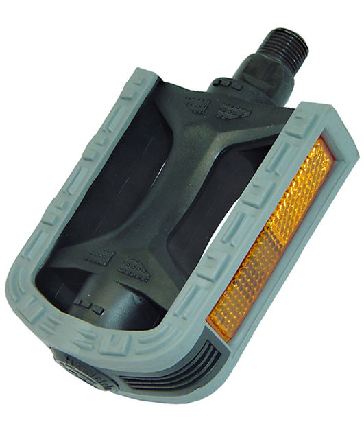 PEDAL MTB NYLON 1/2 BICOLOR PRETO / CINZA - METALCICLO
