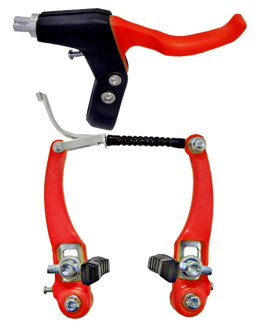 FREIO V-BRAKE NYLON (PINO) - VERMELHO