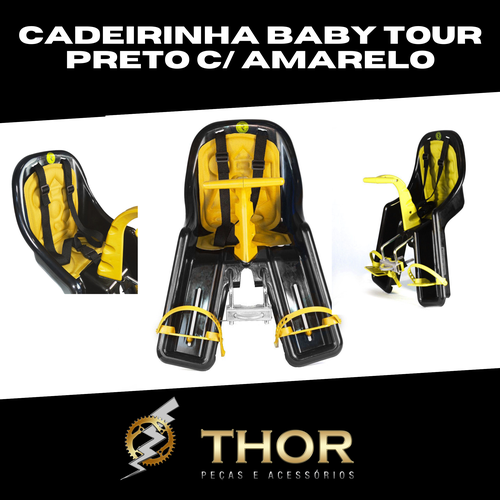 CADEIRINHA DIANT BABY TOUR PRETA * C/ ACESSÓRIOS - Imagem 5