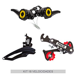KIT CAMBIO 18 VEL (ALAV + CAMBIOS DIANT + TRAS) - PACO