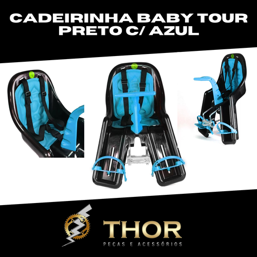 CADEIRINHA DIANT BABY TOUR PRETA * C/ ACESSÓRIOS - Imagem 6