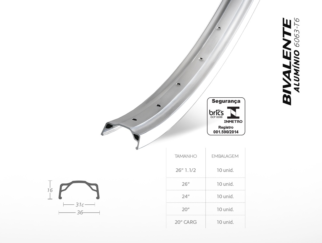ARO 26 X 1.1/2 ALUM BIVALENTE - BELUMI