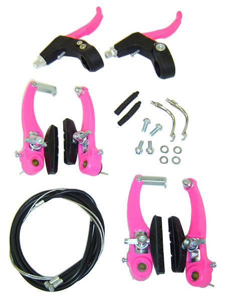 FREIO V-BRAKE NYLON (PINO) - ROSA