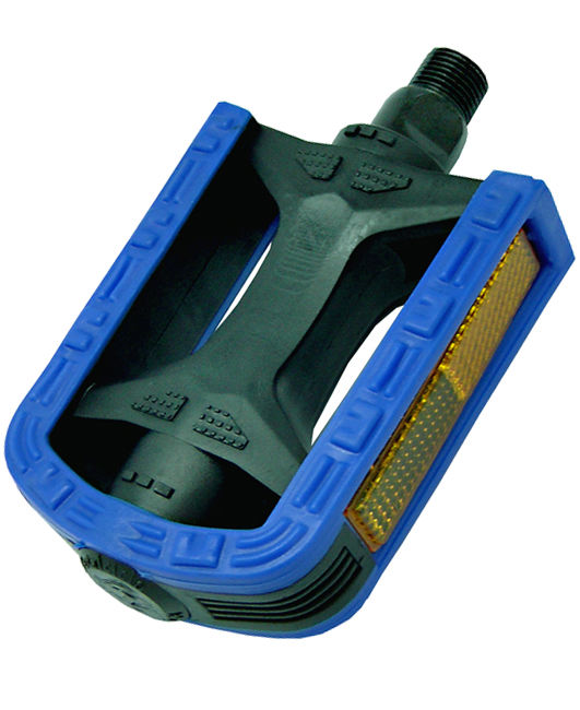 PEDAL MTB NYLON 1/2 BICOLOR PRETO / AZUL - METALCICLO