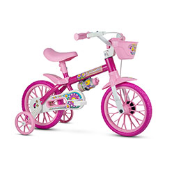 BIKE 12 FEM FLOWER II - ROSA/BRANCO - NATHOR