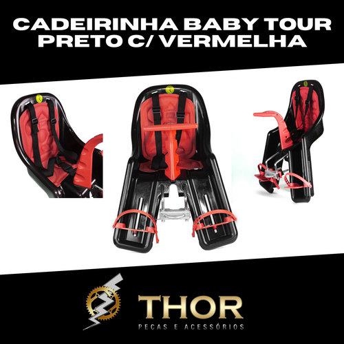 CADEIRINHA DIANT BABY TOUR PRETA * C/ ACESSÓRIOS - Imagem 12