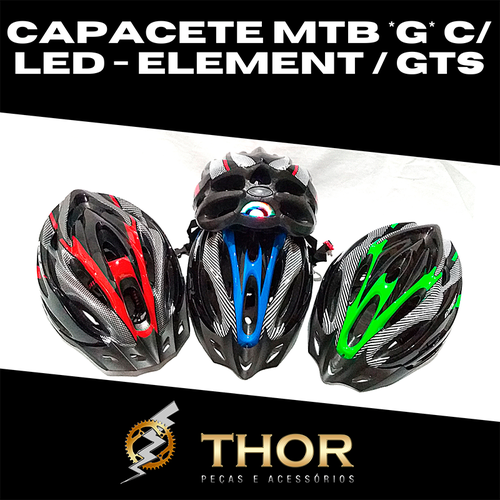 CAPACETE MTB C/ LED TAM *G* ELEMENT