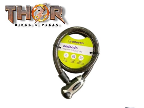 CADEADO ESPIRAL 15 X 0,80 MT C/ CHAVE - ELLEVEN