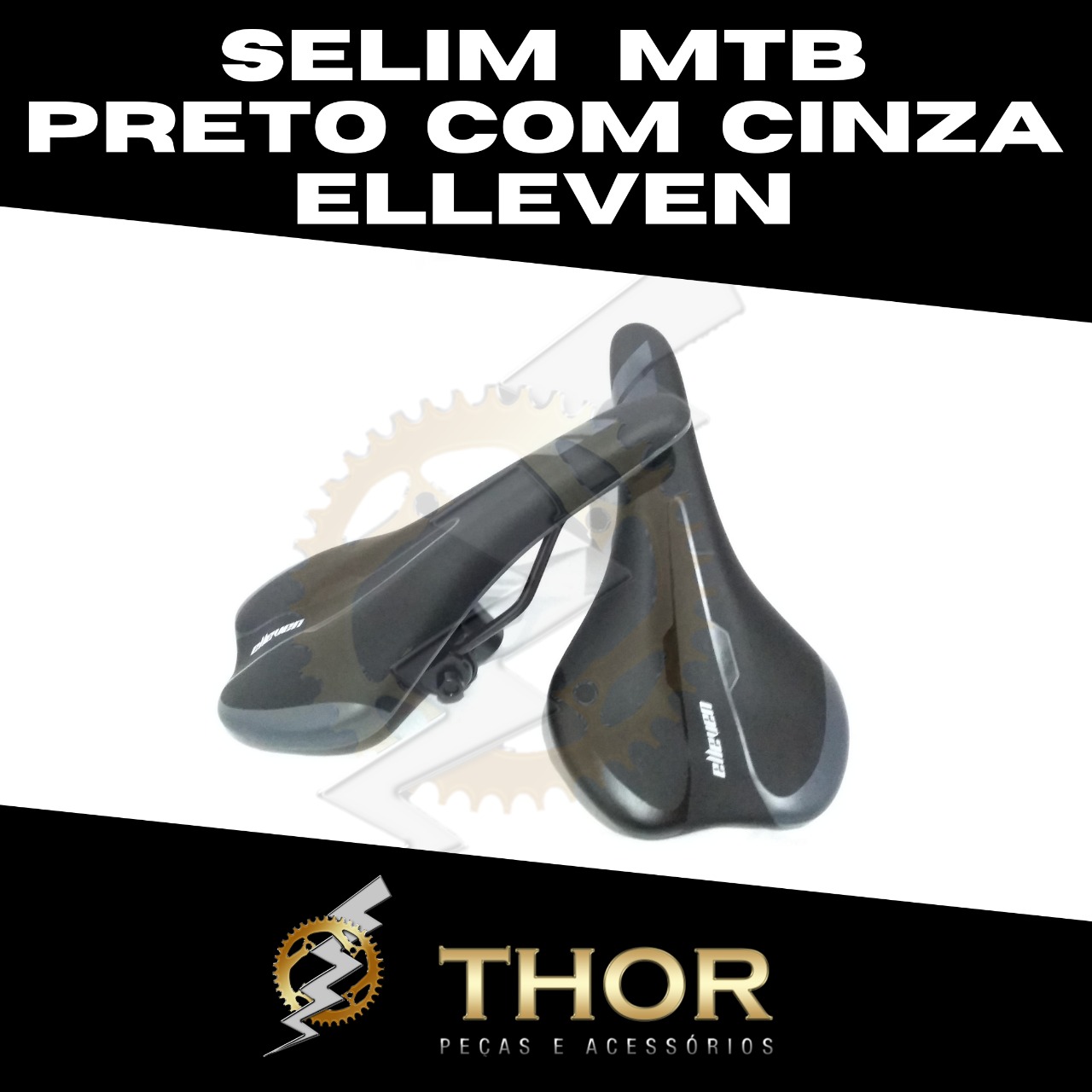 SELIM MTB PRETO C/ CINZA - ELLEVEN