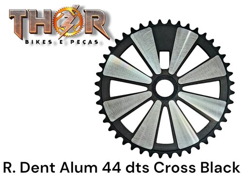 RODA DENTADA ALUMINIO 44 DTS - CROSS BLACK