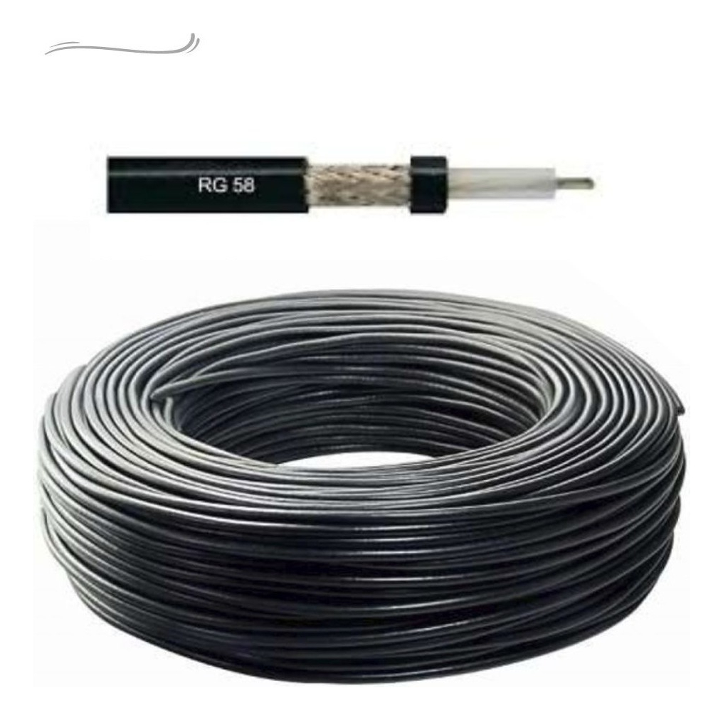 Cabo Coaxial Px Rg58 Flexível 50 Ohms 90% Malha Rolo 100mts — foto 1