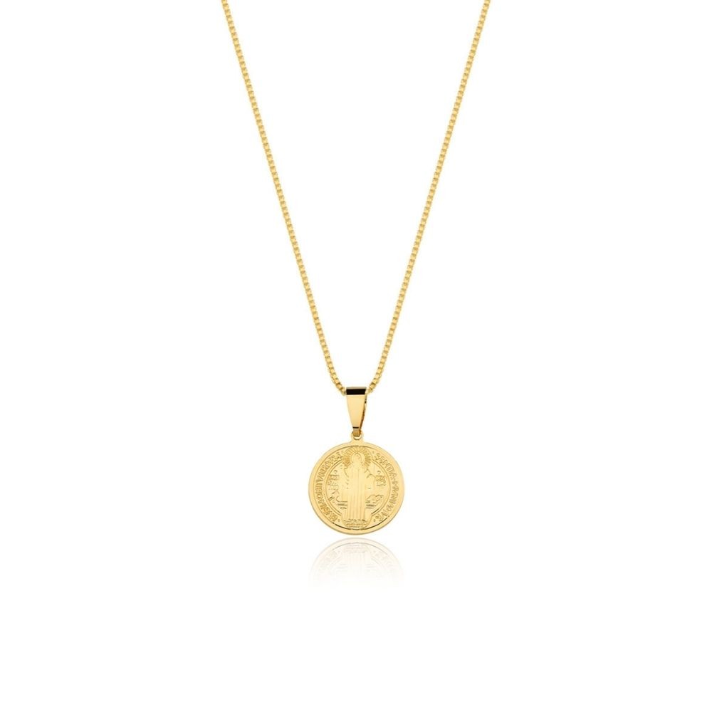 Colar Infantil Medalha São Bento pequena