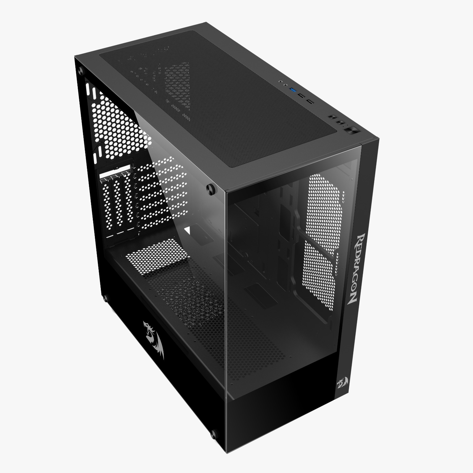 GABINETE REDRAGON REFLECT PRETO MODELO CA-601B - miniatura 2