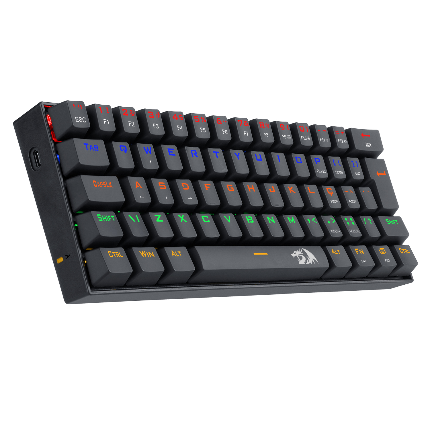 Teclado Mecanico 60% Redragon Lakshmi com Iluminação Rainbow Switch Black - miniatura 2