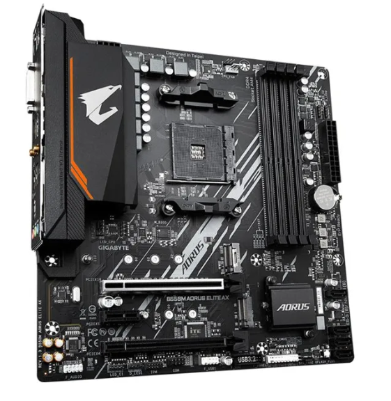 PLACA MAE GIGABYTE B550M AORUS ELITE AX - WIFI - AM4 RYZEN DDR4 - MATX - M.2 NVME - HDMI/DVI - miniatura 3