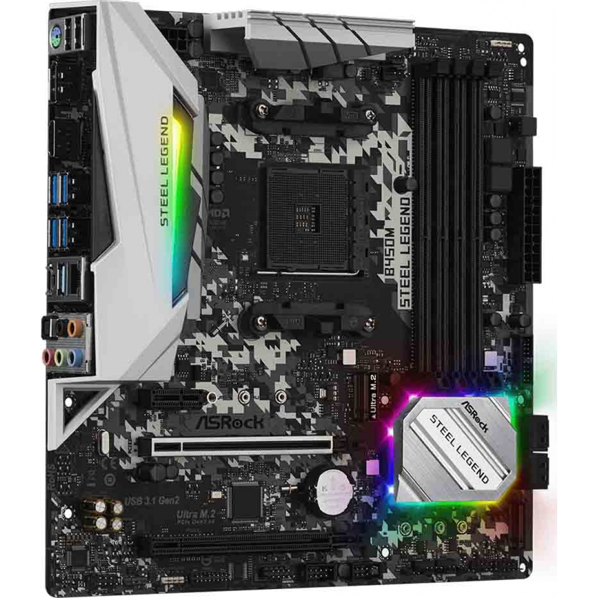 Placa Mae ASRock B450M Steel Legend - miniatura 4