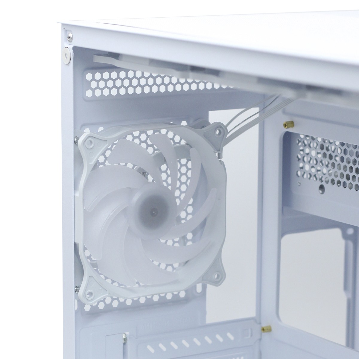 Gabinete Gamer Liketec Cube Kirra Snow Mid Tower Vidro Com 4 Fans - miniatura 7