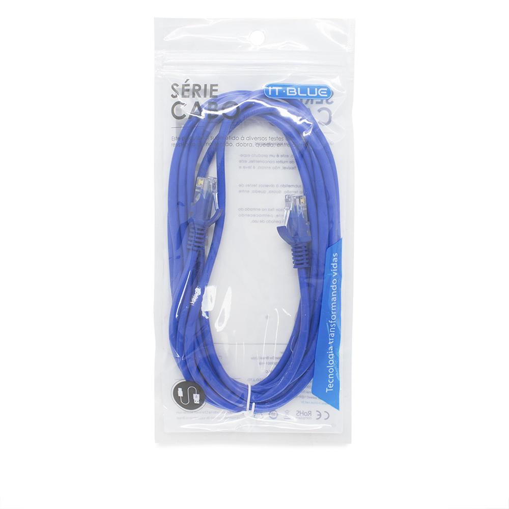 CABO DE REDE RJ45 3 METROS LE-302 IT-BLUE - foto 1