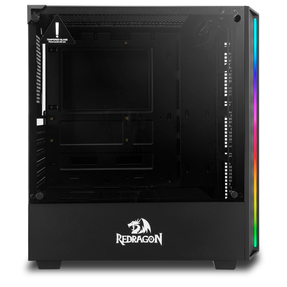 GABINETE GAMER REDRAGON GRAPPLE PRETO (NÃO ACOMPANHA FANS) - miniatura 8