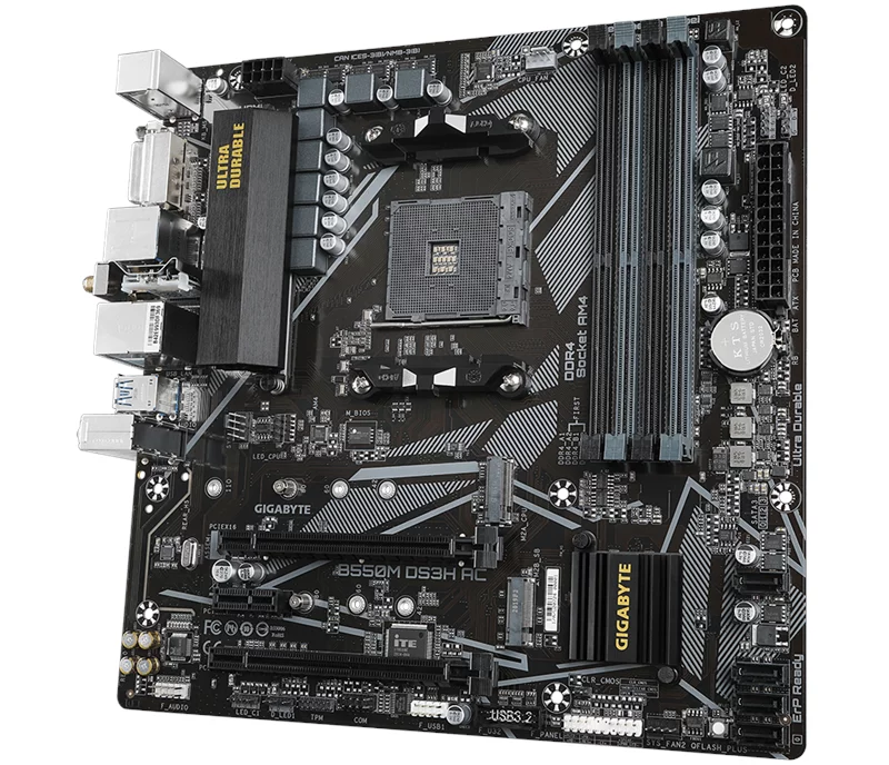 PLACA MÃE GIGABYTE B550M DS3H AC WIFI AM4 DDR4 - miniatura 4