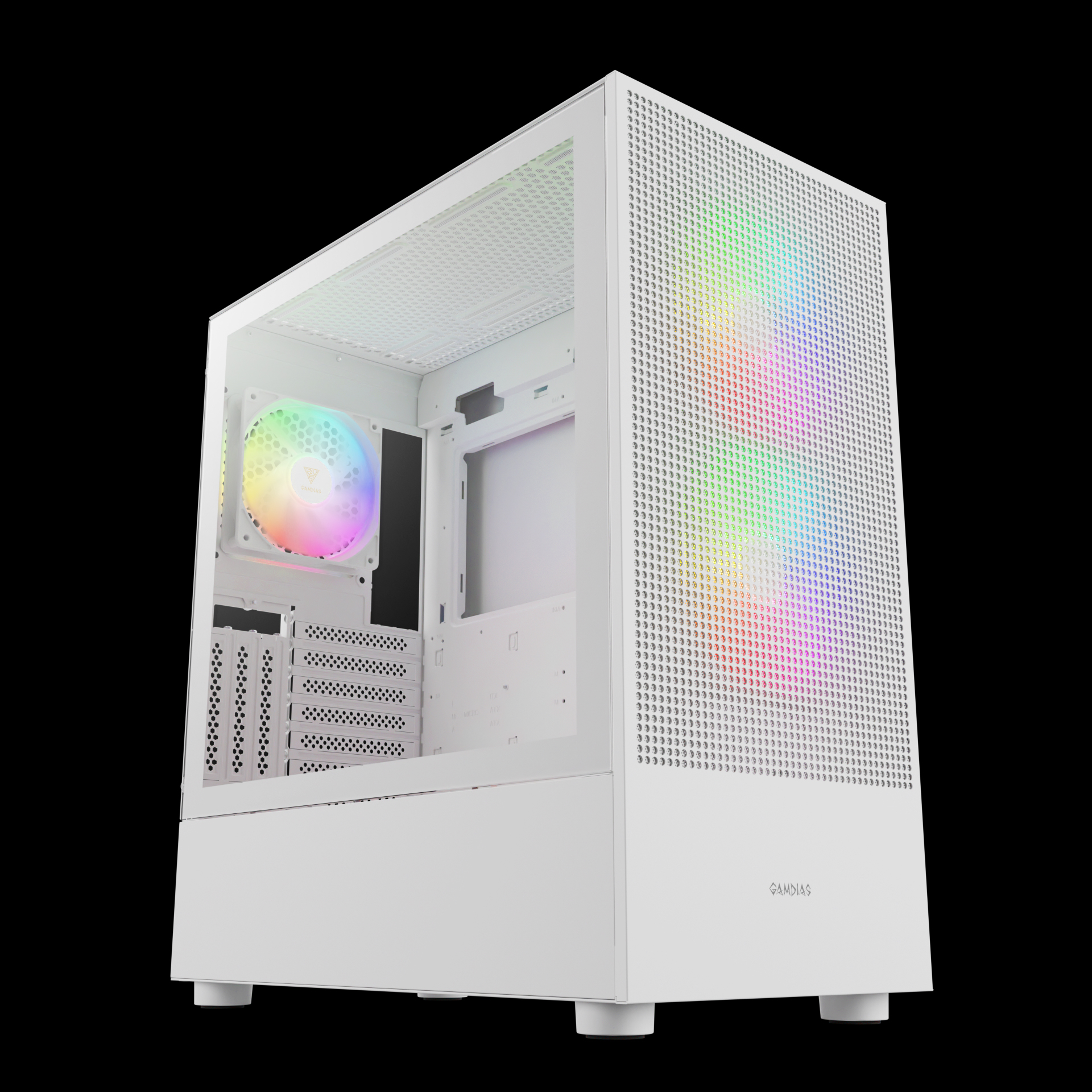 Gabinete Gamdias Talos E3 Mesh Elite Branco com 3 fans - foto 1
