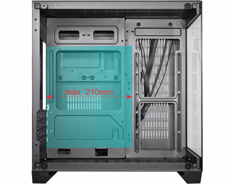 GABINETE GAMER KMEX CG-xxKN SPACE AQUARIO PRETO MICRO ATX SEM FAN - miniatura 9