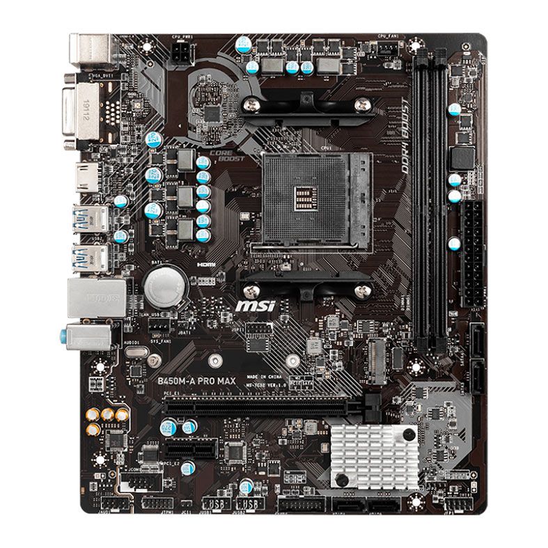 PLACA MAE MSI B450M-A PRO MAX - AMD RYZEN AM4 - DDR4 - MATX - HDMI/DVI - miniatura 2