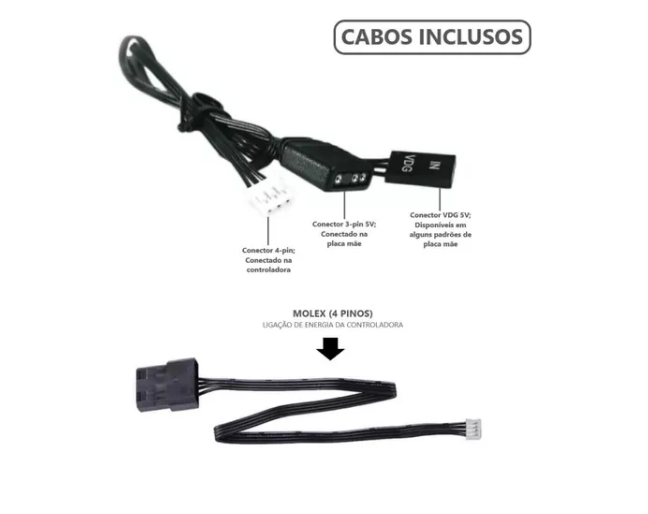 CONTROLADOR DE FAN BCF-01 BLUECASE - BOX - COM CONTROLE REMOTO / COM CONECTOR PARA PLACA-MAE - miniatura 4