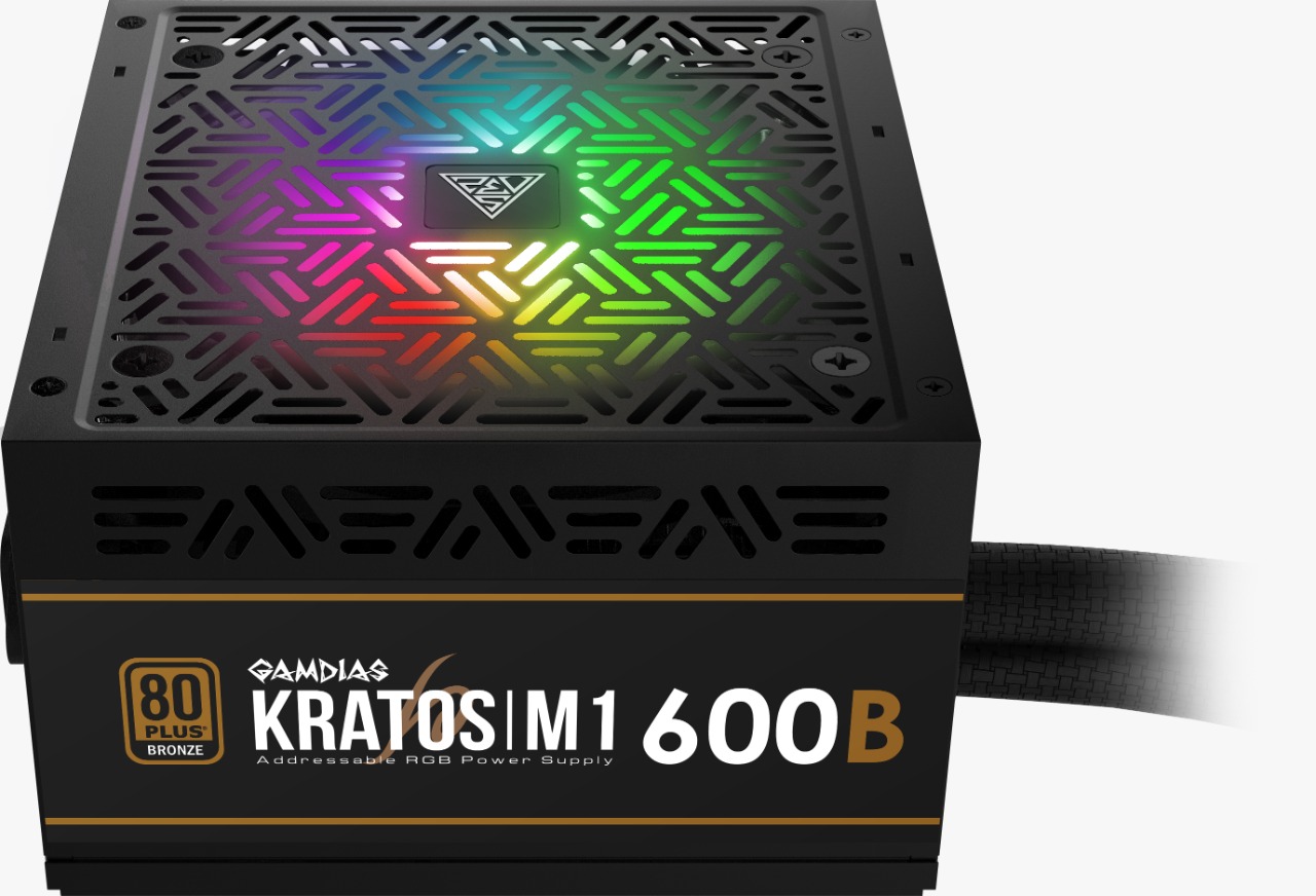 FONTE GAMDIAS 600 WATTS 80 PLUS KRATOS M1 - foto 1