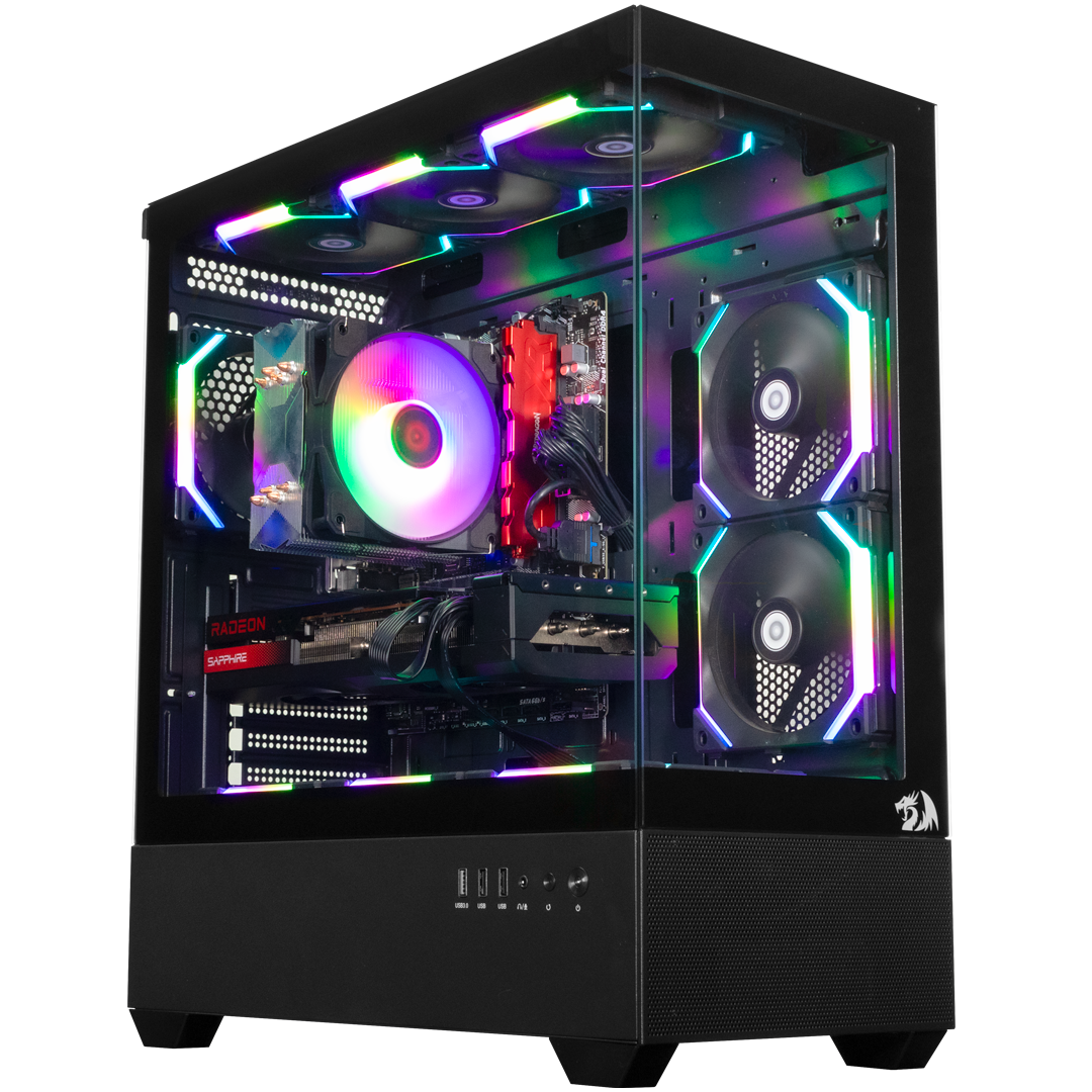 GABINETE GAMER REDRAGON REFLECT FLOW, MID-TOWER, LATERAL DE VIDRO, PRETO - CA-606B - miniatura 6