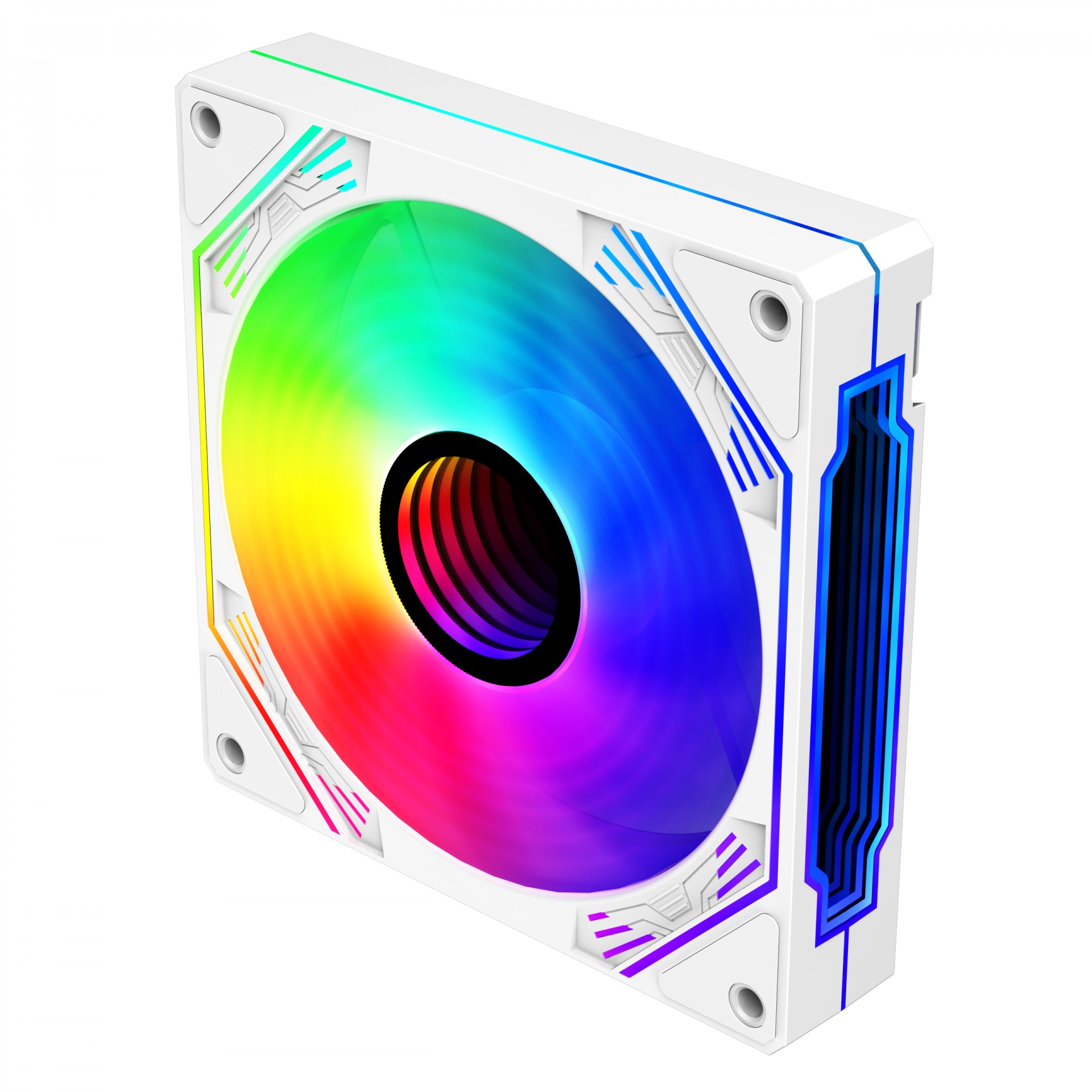 KIT 3 FANS BRANCAS RGB 12CM – FC1309 - miniatura 3