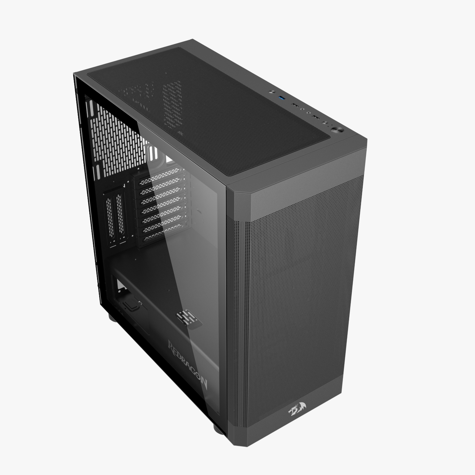 GABINETE REDRAGON AEROGLASS PRETO CA-602B - miniatura 5