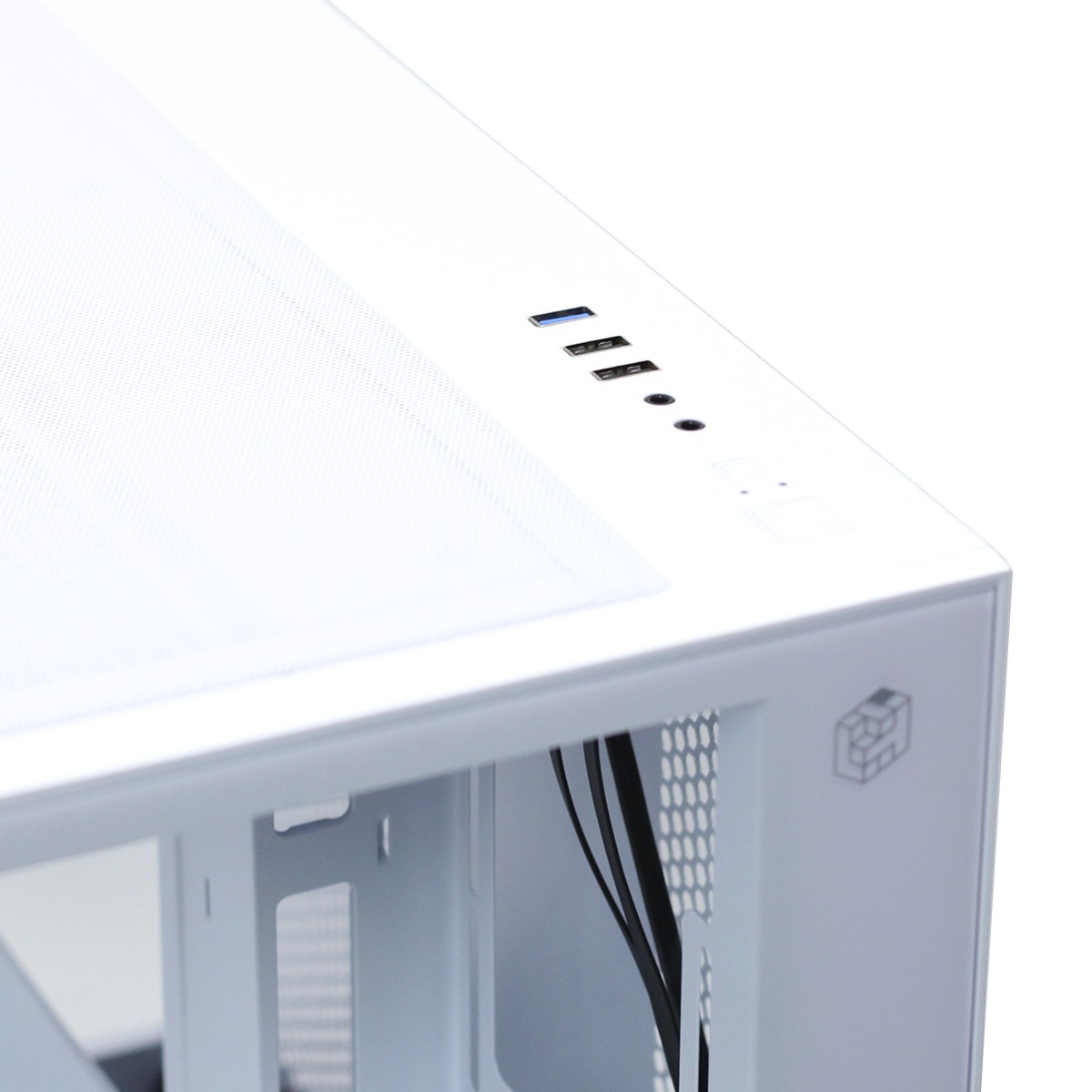 Gabinete Gamer Liketec Cube Kirra Snow Mid Tower Vidro Com 4 Fans - miniatura 3