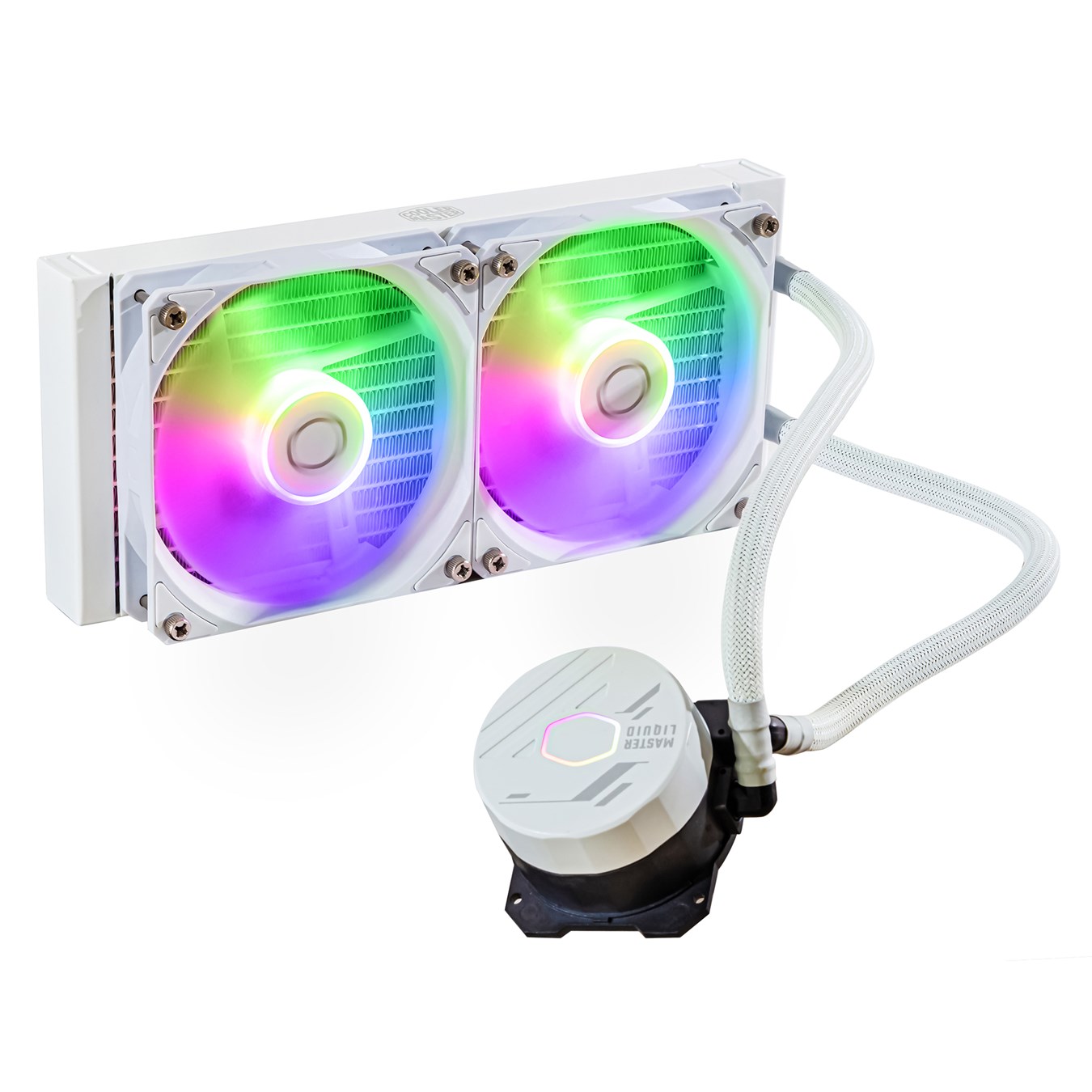 Water Cooler Cooler Master Masterliquid 240L CORE, 240mm, Intel-AMD, ARGB, White - foto 1