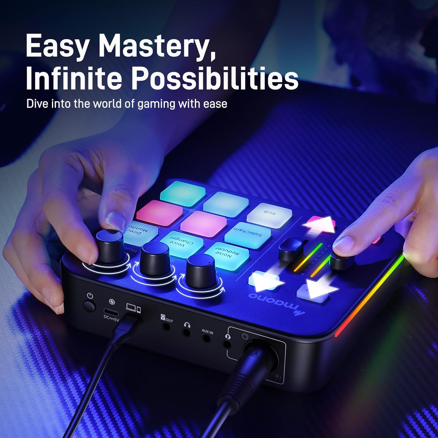 STREAM DECK MAONO CASTER G1 NEO PRETO - miniatura 5