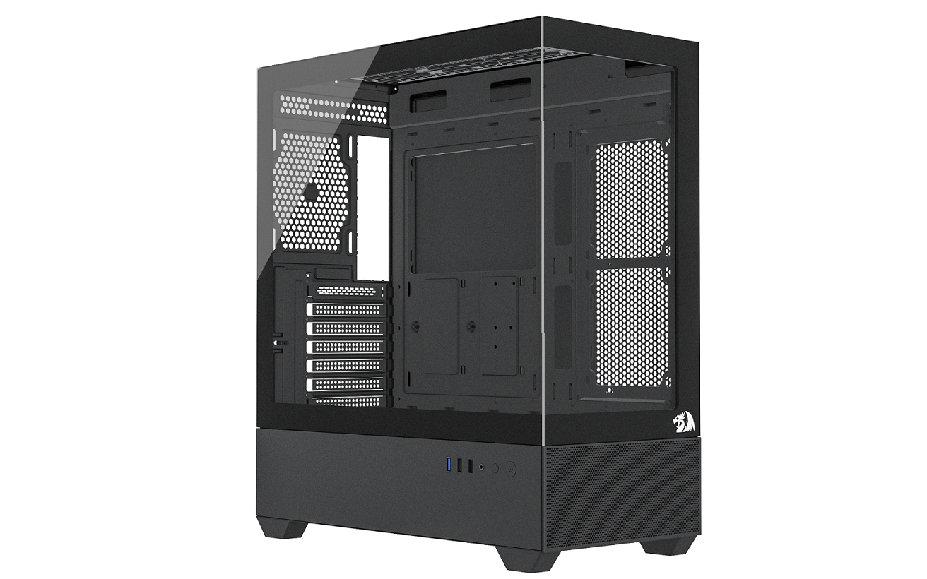 GABINETE GAMER REDRAGON REFLECT FLOW, MID-TOWER, LATERAL DE VIDRO, PRETO - CA-606B - foto 1