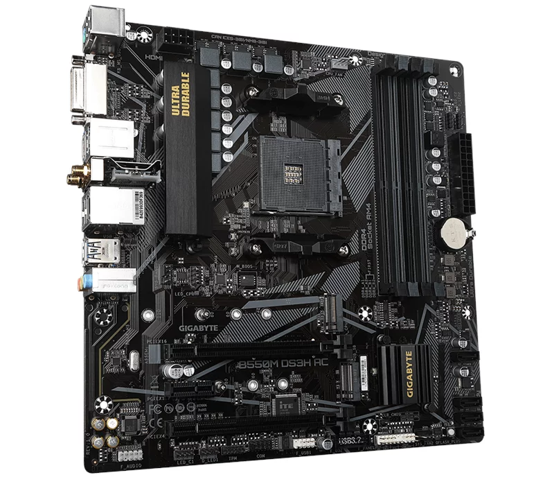 PLACA MÃE GIGABYTE B550M DS3H AC WIFI AM4 DDR4 - miniatura 2