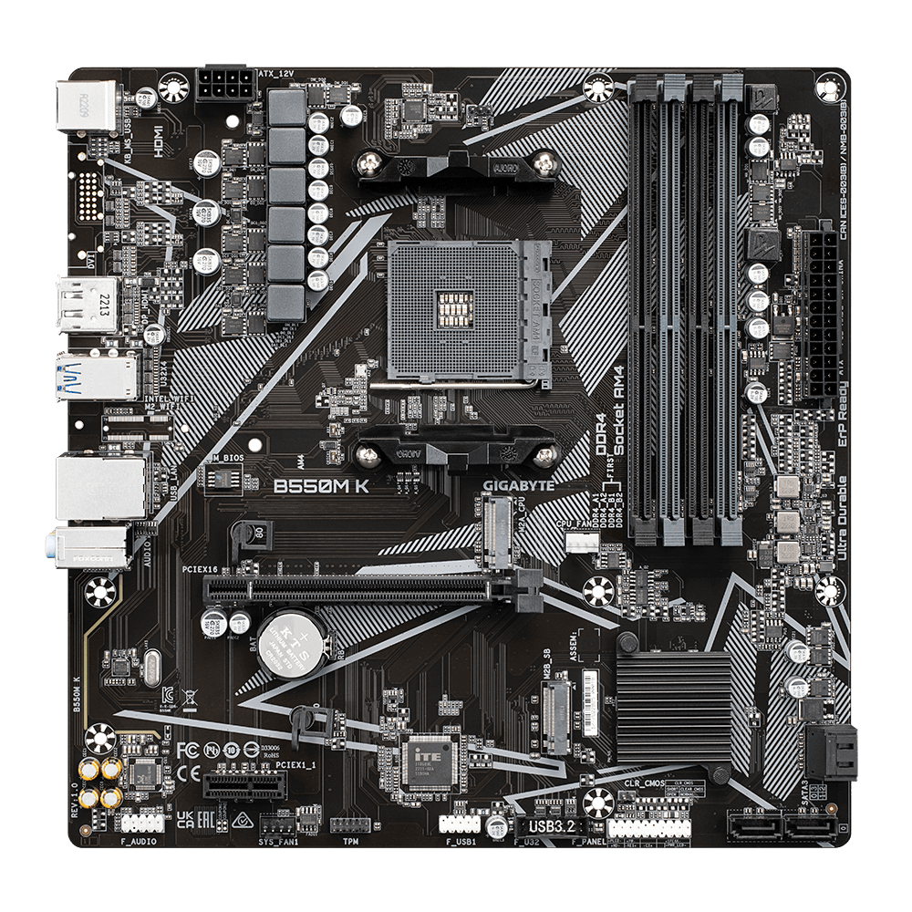 PLACA MAE AMD GIGABYTE B550M K G10 DDR4 AM4 - miniatura 4