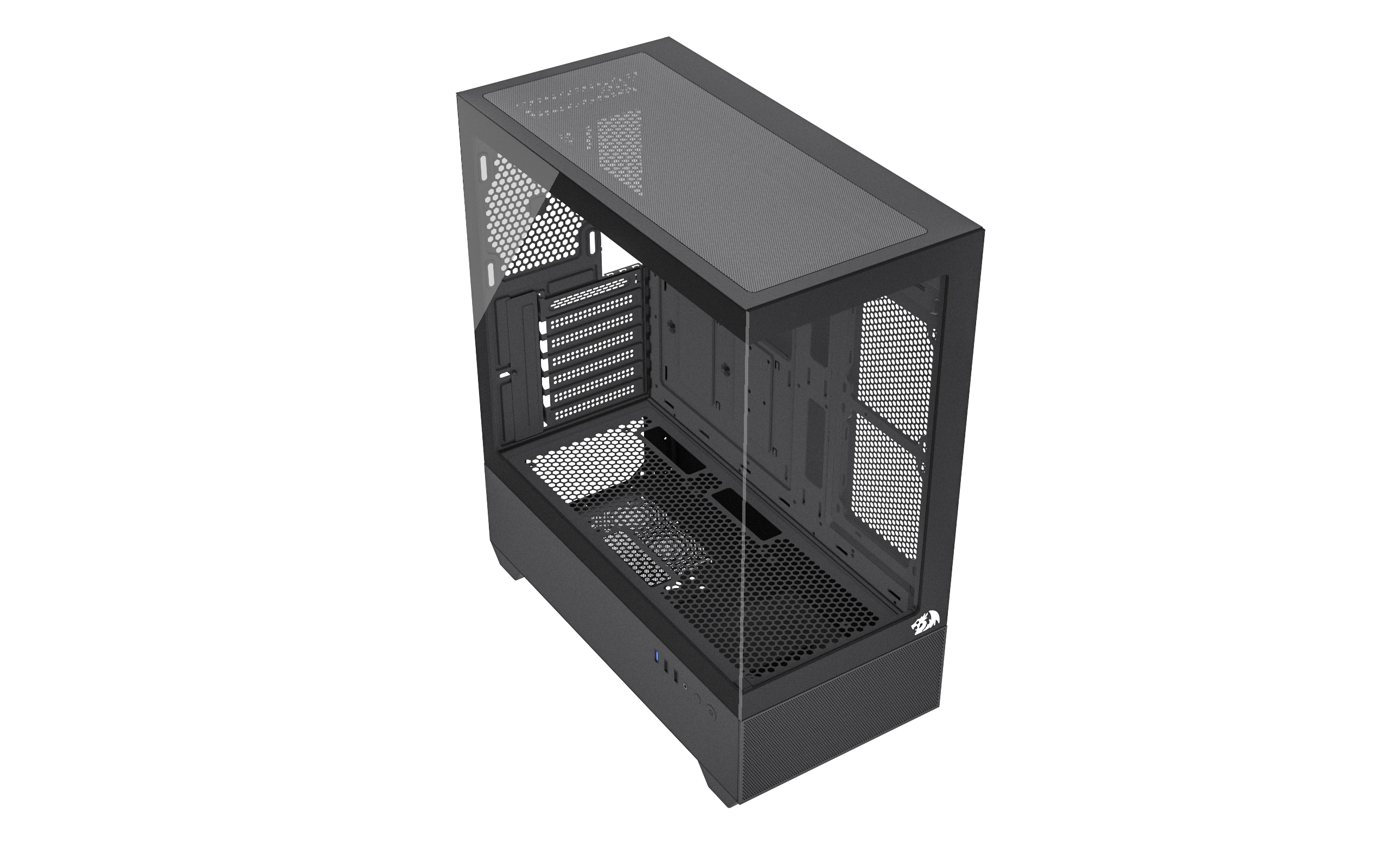 GABINETE GAMER REDRAGON REFLECT FLOW, MID-TOWER, LATERAL DE VIDRO, PRETO - CA-606B - miniatura 3