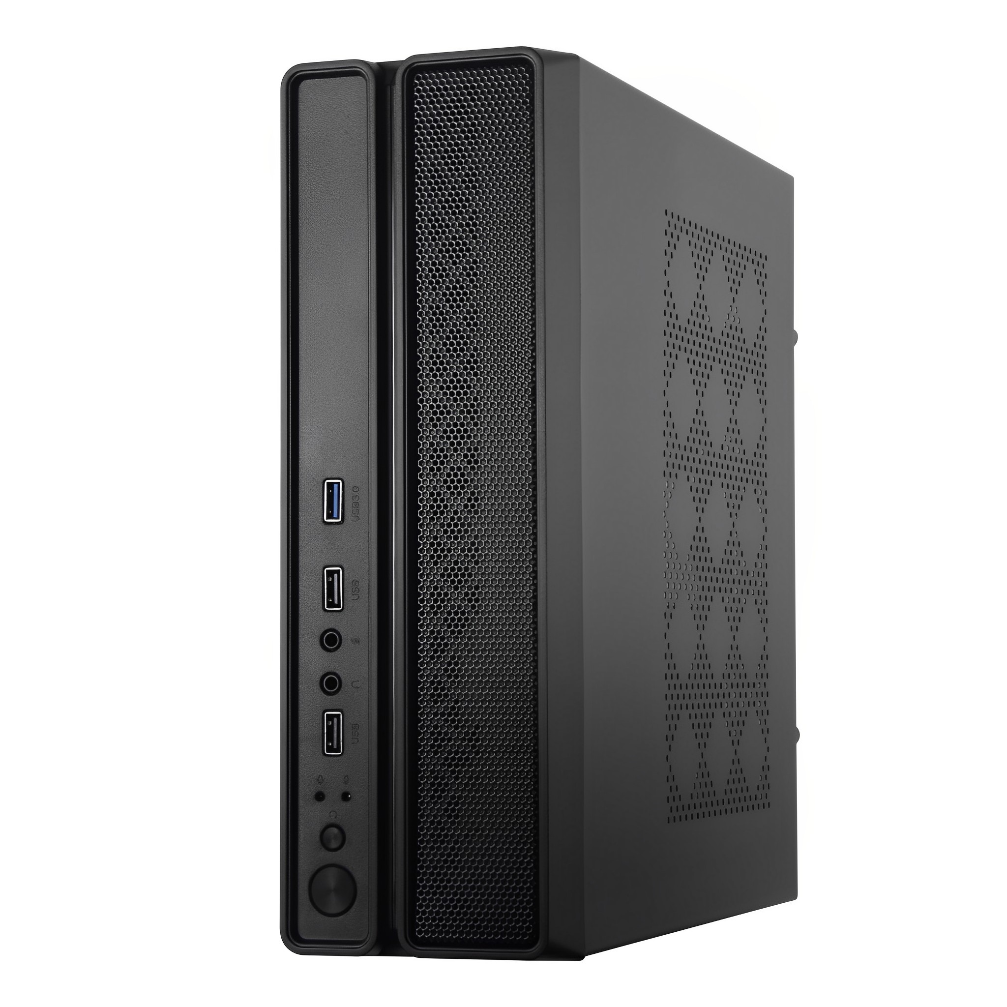 GABINETE SLIM COM FONTE 200W SLIMDESK BG-2002 PRETO BLUECASE - USB 3.0 / VERTICAL / HORIZONTAL / MICROATX / MINI-ITX - miniatura 2