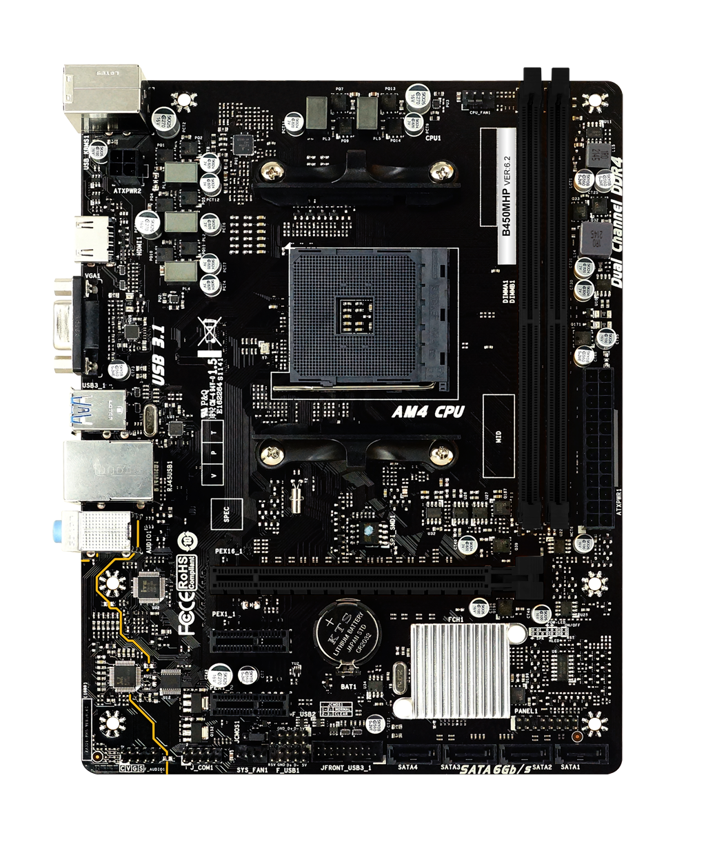 PLACA MAE BIOSTAR B450MHP SOCKET AMD AM4 VR 6.2 - miniatura 2
