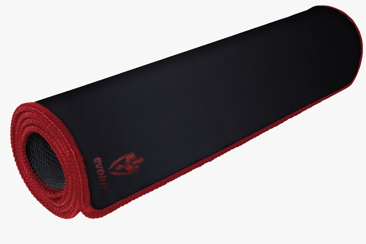 MOUSEPAD GAMER PRETO COM VERMELHO GRANDE RETANGULAR EVOLUT EG-402 BK - miniatura 2