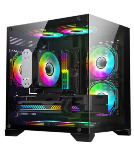 Gabinete Cubo Gamer Hayom Com 4 Fans RGB - GB1790 Preto - foto 1