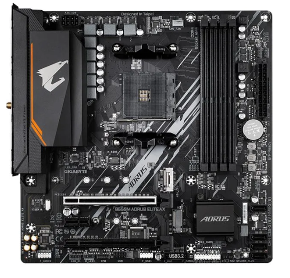 PLACA MAE GIGABYTE B550M AORUS ELITE AX - WIFI - AM4 RYZEN DDR4 - MATX - M.2 NVME - HDMI/DVI - miniatura 2