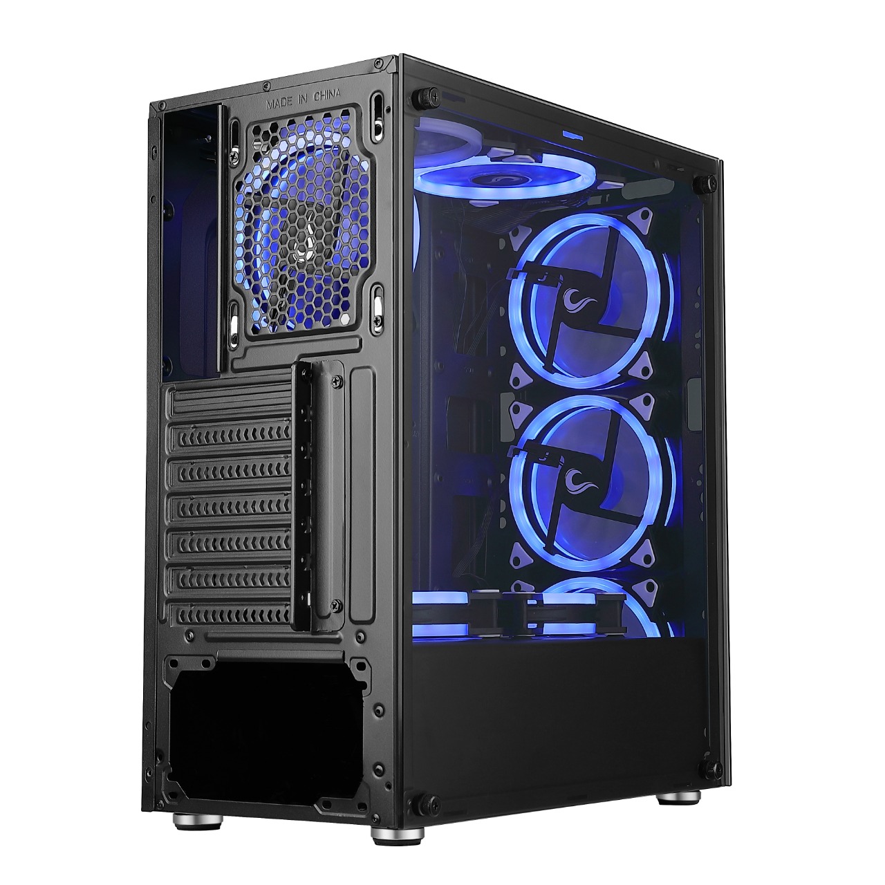 GABINETE RISE MODE GLASS 06X BLACK - S/FANS - miniatura 6
