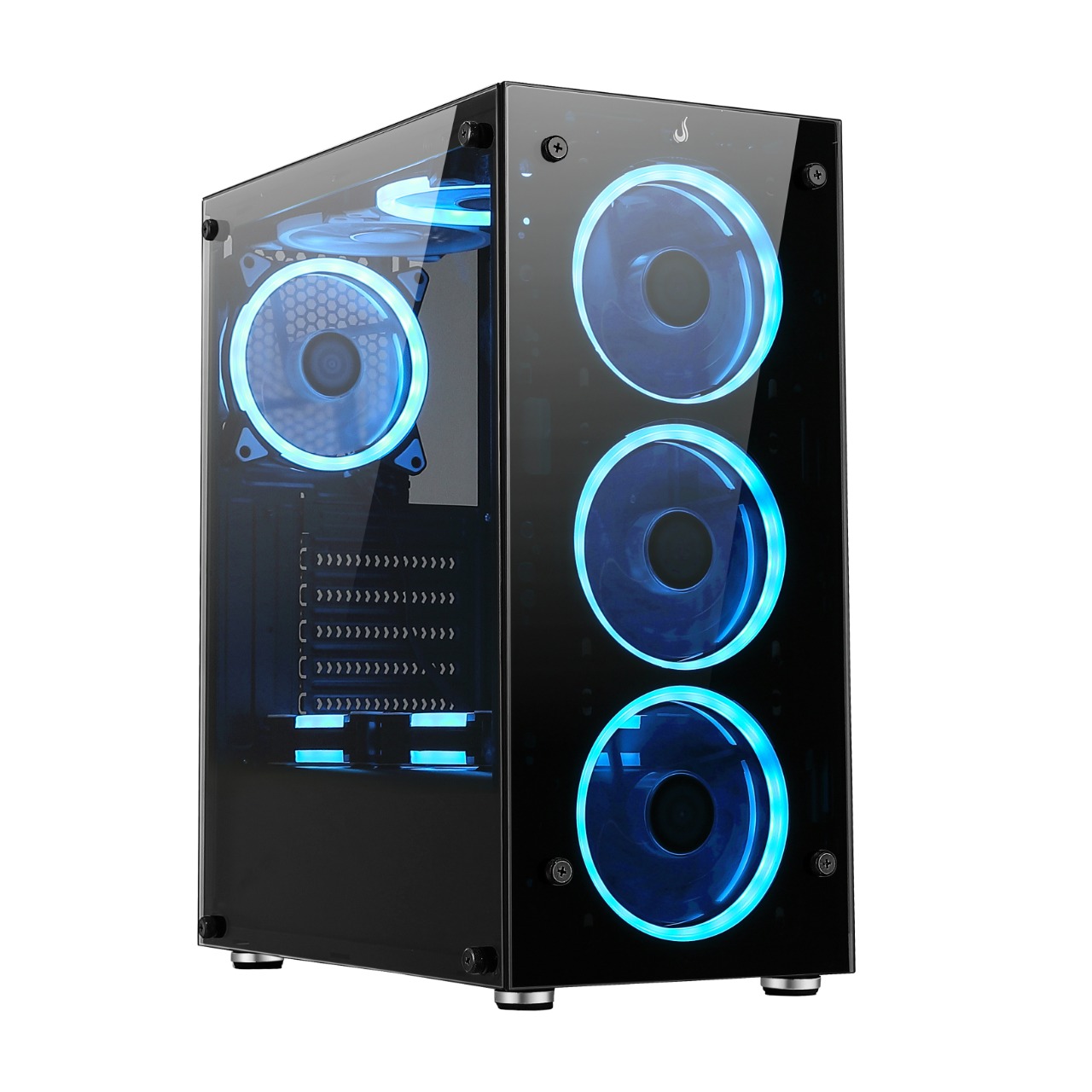 GABINETE RISE MODE GLASS 06X BLACK - S/FANS - foto 1