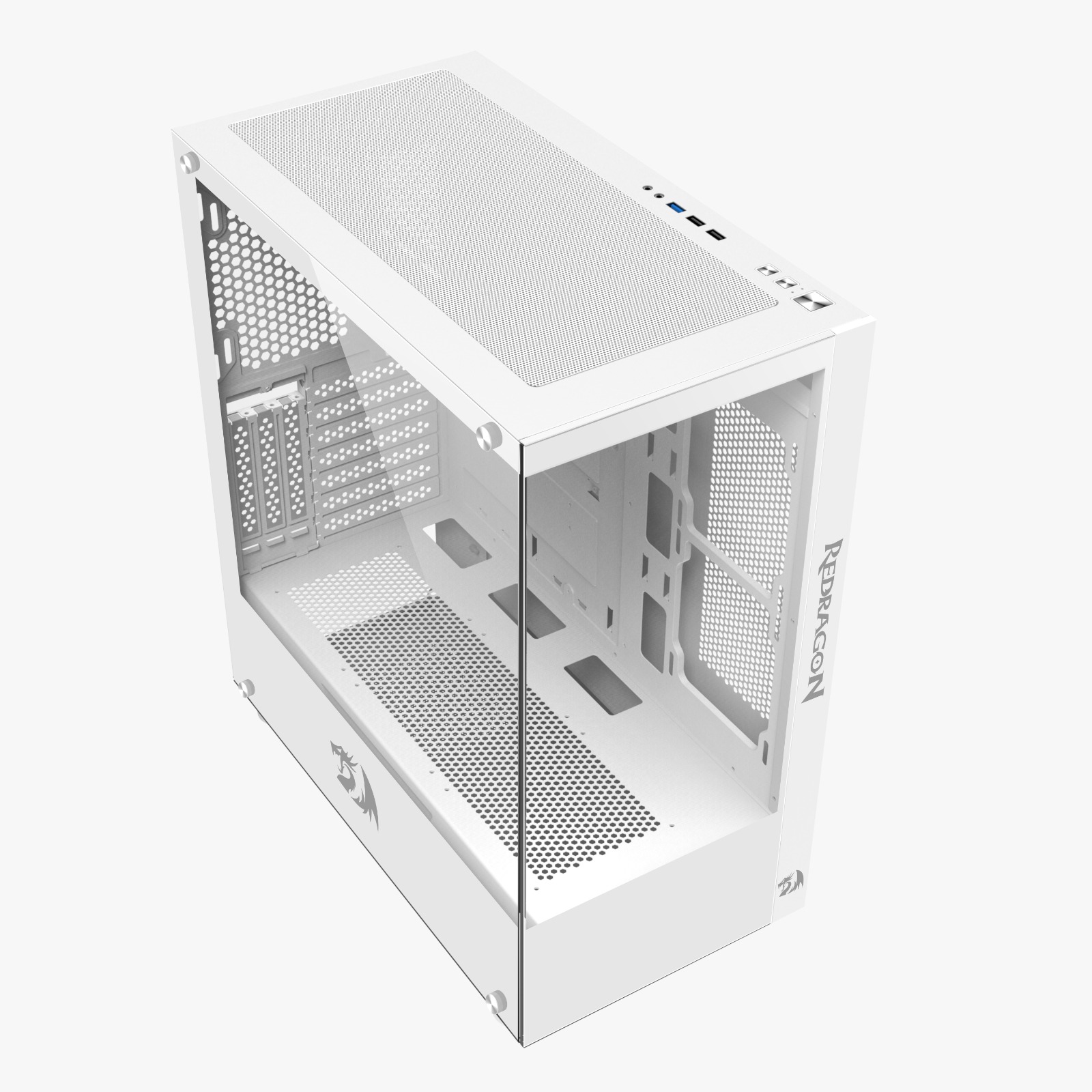 GABINETE REDRAGON REFLECT BRANCO MODELO CA-601W - miniatura 3