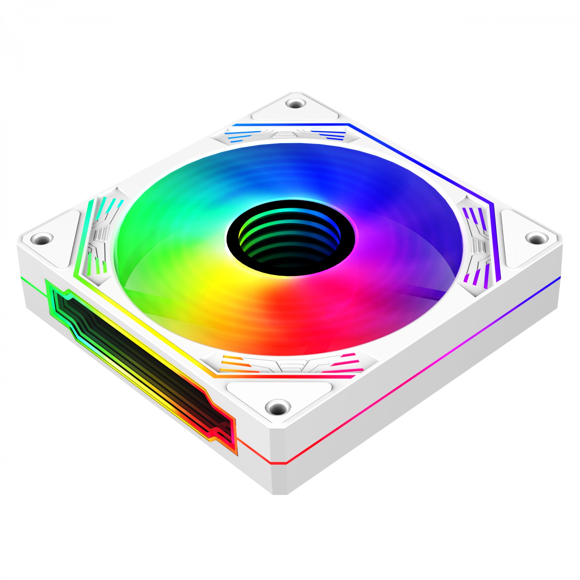 KIT 3 FANS BRANCAS RGB 12CM – FC1309 - miniatura 2