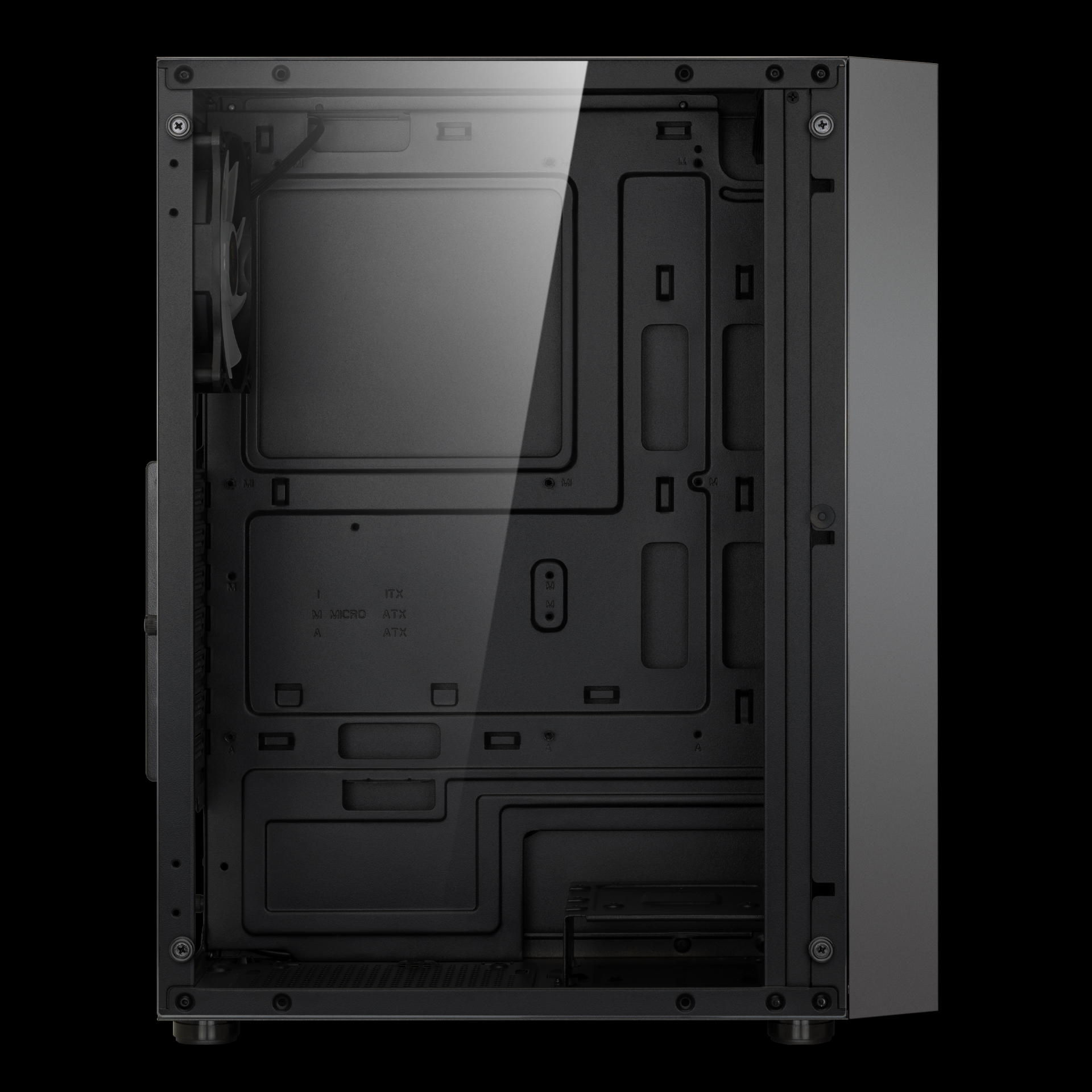 GABINETE GAMER GAMDIAS AURA PRETO (Não acompanha Fans) - miniatura 4